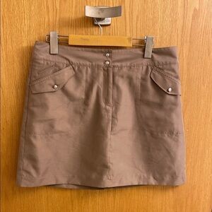 Izod Perform X Athletic Skort Golf Tan Pockets Women’s Size 6 Skirt Shorts